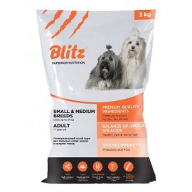 BLITZ Adult Small & Medium-Полнорационный сухой корм для взрослых собак мелких и средних пород